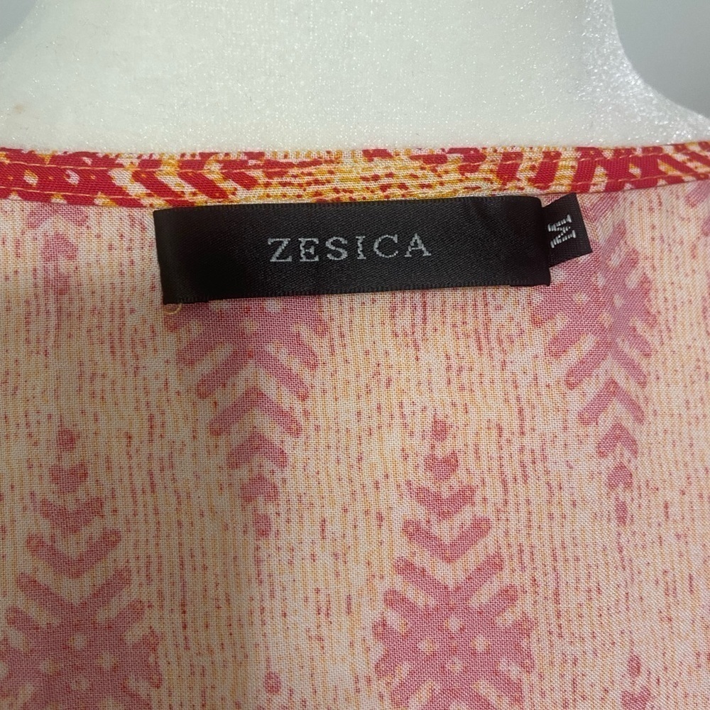 Zesica women's M bright and bold boho print true wrap dress EUC - Picture 8 of 9